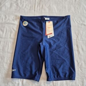Speedo men's navy size 38 racing swim shorts NWT